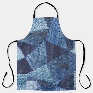 Denim Urban: Gestreepte patchwork. Schort