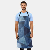 Denim Urban: Gestreepte patchwork. Schort (Gedragen)