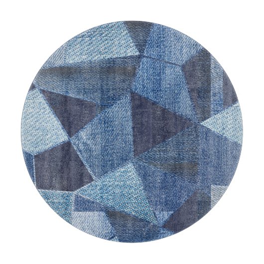 Denim Urban: Gestreepte patchwork. Snijplank (Voorkant)