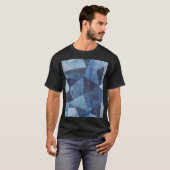 Denim Urban: Gestreepte patchwork. T-shirt (Voorkant volledig)