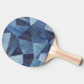 Denim Urban: Gestreepte patchwork. Tafeltennisbatje (Zijkant)