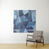 Denim Urban: Gestreepte patchwork. Wandkleed (In Situ (horizontaal))