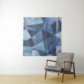 Denim Urban: Gestreepte patchwork. Wandkleed (In situ)