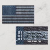 Denim USA vlag visitekaartje (Voorkant / Achterkant)