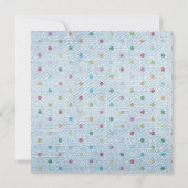 Denim veelkleurige Polka Dots Kinderen Verjaardag Kaart (Achterkant)