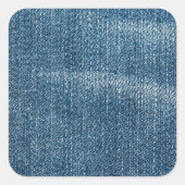 Denim Vierkante Sticker (Voorkant)