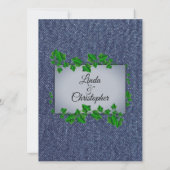 Denim Vines Wedding Uitnodiging (Achterkant)