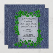 Denim Vines Wedding Uitnodiging (Voorkant / Achterkant)