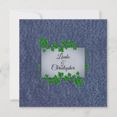 Denim Vines Wedding Uitnodiging (Achterkant)