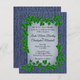 Denim Vines Wedding Uitnodiging