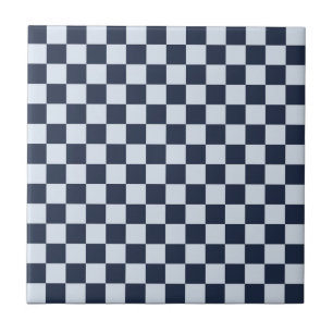 Denim wascontrole ruitpatroon tegeltje