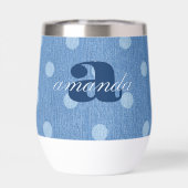 Denim Washed Polka Dot (Achterkant)