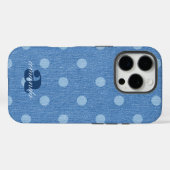 Denim Washed Polka Dot Case-Mate iPhone Case (Achterkant (horizontaal))