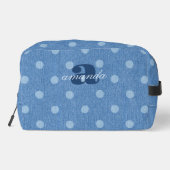 Denim Washed Polka Dot Toilettasje (Achterkant)