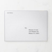 Denim & Wilde Bloemen Bruiloft Tri-Fold uitnodigin Drieluik Uitnodiging (Cover)