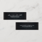 Denim | witgestikte rand mini visitekaartje (Voorkant / Achterkant)