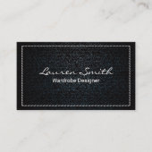 Denim | witgestikte rand visitekaartje (Voorkant)