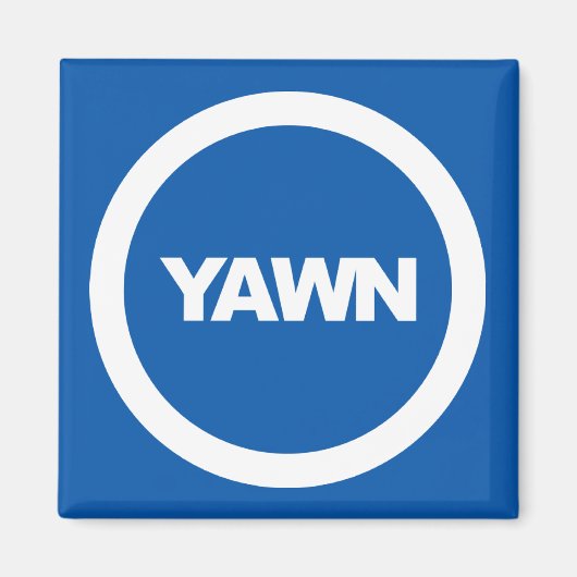 Denim Yawn Brand Dorm Fridge Magneet (Voorkant)