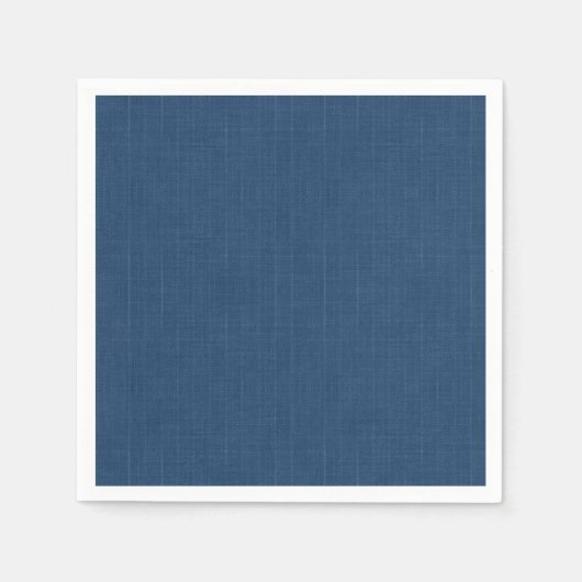 Denimblauw effen gestructureerd servet (Voorkant)