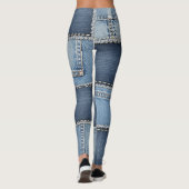 Denimplekken Leggings (Achterkant)