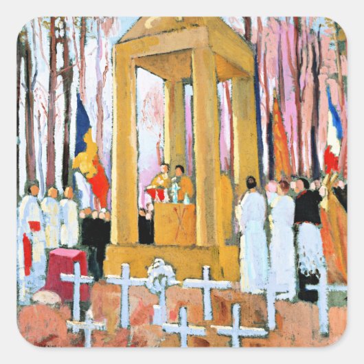 Denis - Massa voor Tomb van Ernest Psichari Vierkante Sticker (Voorkant)