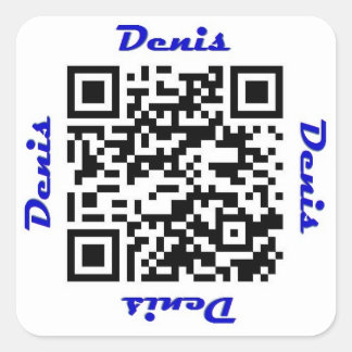 Denis QR Code Gepersonaliseerde NAAM Sticker