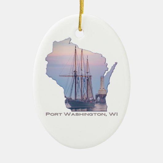 Denis Sullivan Fog Sail Keramisch Ornament (Voorkant)