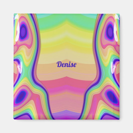 DENISE ~ Abstract patroon ~ Multicolored ~ Magneet (Voorkant)