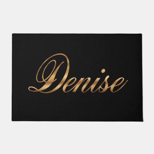 Denise gold Design Lettering Türmatte Deurmat (Voorkant)