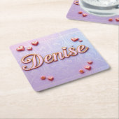 Denise Lavender Gradient Coaster Set Kartonnen Onderzetters (Schuin)