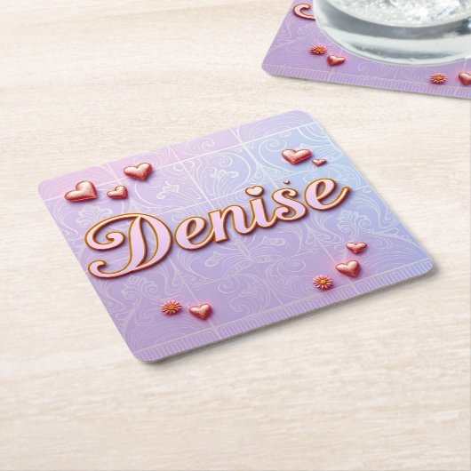 Denise Lavender Gradient Coaster Set Kartonnen Onderzetters (Schuin)