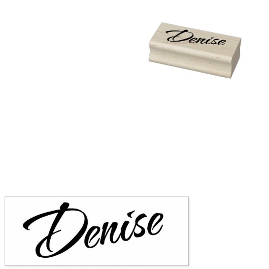 Denise name decorative cursive font lettering rubberstempel (Gestempeld)