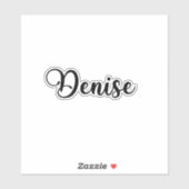Denise Name - Handgeschreven kalligrafie Sticker (Vel)