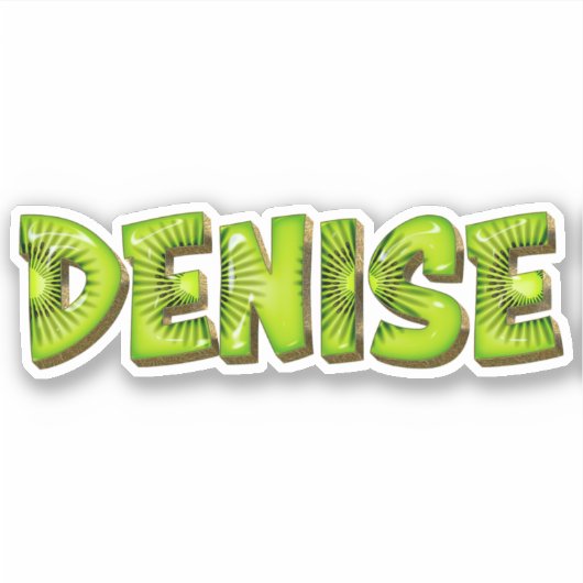 Denise Name Kiwi Design Aufkleber Sticker (Voorkant)