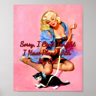 Denise Purrty uit 1950 van Gil Elvgren Poster