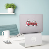 Denise red Heart Graffiti Aufkleber Sticker (Laptop op bureau)