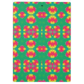 DENISE ~ Roze, rood, geel en groen ontwerp Klembord (Achterkant)