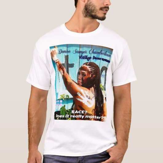 DENISE SAWYER CHAMBERLAIN T-SHIRT (BLUE FENCE) (Voorkant)