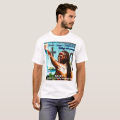 DENISE SAWYER CHAMBERLAIN T-SHIRT (BLUE FENCE) (Voorkant volledig)