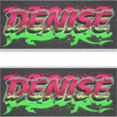 Denise Vorname Name Graffiti Aufkleber Sticker (Voorkant)
