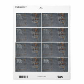 Denium Fabric Background Shipping Label (Full Sheet)