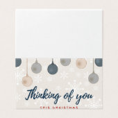 Denk aan 25 kerstkaarten met kerstcadeau kaart (Buitenkant ongevouwen)