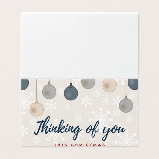 Denk aan 25 kerstkaarten met kerstcadeau kaart (Buitenkant ongevouwen)