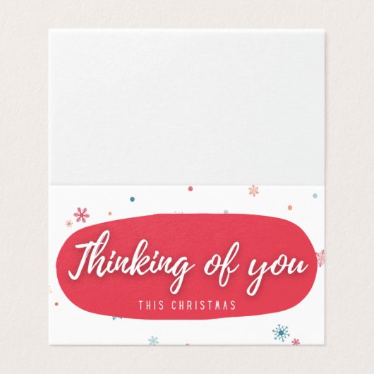 Denk aan 25 kerstkaarten met kerstcadeau kaart (Buitenkant ongevouwen)