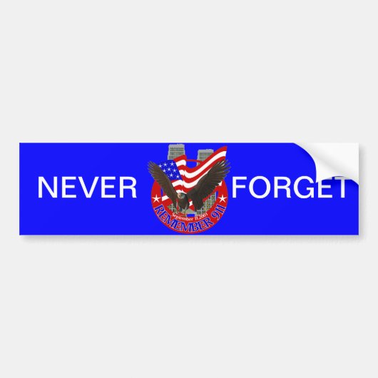 Denk aan 911 bumpersticker (Voorkant)