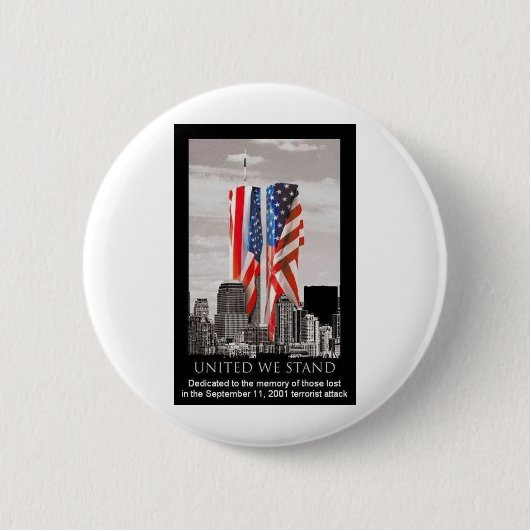 Denk aan 9/11 ronde button 5,7 cm (Voorkant)