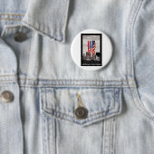 Denk aan 9/11 ronde button 5,7 cm (In situ)