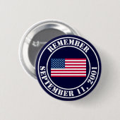 Denk aan 9/11 ronde button 5,7 cm (Voorkant /achterkant)