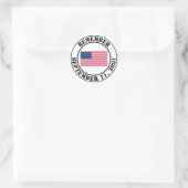 Denk aan 9/11 ronde sticker (Tas)