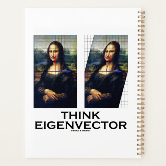 Denk aan advies over eigenvectorWiskunde Mona Lisa Planner (Achterkant)
